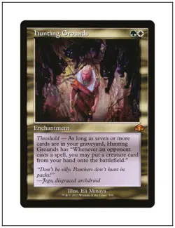 1x Hunting Grounds, Retro Frame, Dominaria Remastered, Magic MTG NM - Image 1
