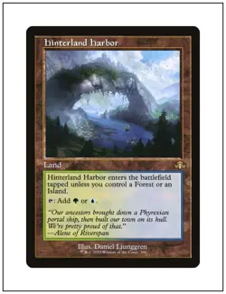 1x Hinterland Harbor, Retro Frame, Dominaria Remastered, Magic MTG NM - Image 1
