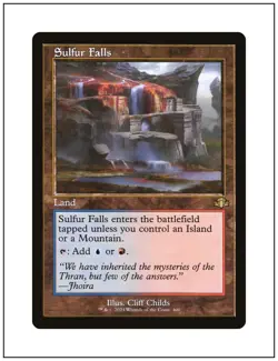 1x Sulfur Falls, Retro Frame, Dominaria Remastered, Magic MTG NM - Image 1