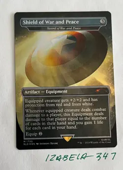MTG Shield of War and Peace RAINBOW FOIL Secret Lair x MARVEL #1730 NM/M - Image 1