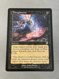Thoughtseize MTG Time Spiral Remastered Regular Retro Frame NM - Image 1