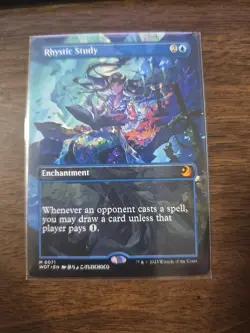 Magic The Gathering Rhystic Study (Anime Borderless) WoE Regular - Image 1
