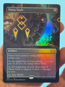 1X FOIL Mana Vault BORDERLESS MINT MTG Magic 2X2 Double Masters Commander CEDH - Image 1