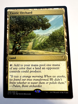 MTG Magic The Gathering Commander 2017 Exotic Orchard Rare LP - Image 1