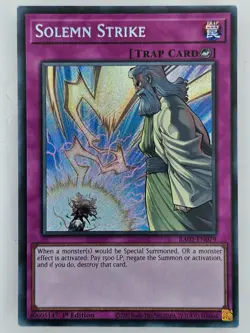 Yu Gi Oh - RA02-EN079 Solemn Strike - Secret Rare - Image 1