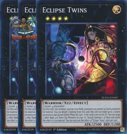 Yugioh! 3x Eclipse Twins SUDA-EN047 Super Rare 1st Ed NM - Image 1
