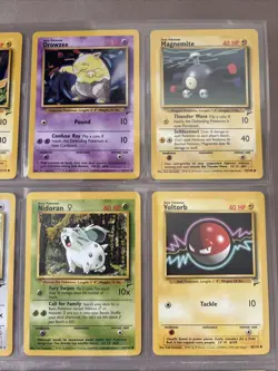 Lot Of 9 1999-2000 Vintage Pokemon Cards In Binder Sheet - Image 2