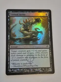 1x MTG English Tainted Strike NM Foil Scars of Mirrodin x1 - Image 1