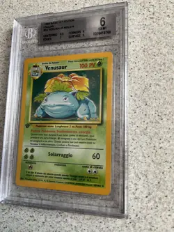 BGS6 Ex-Mt 15 VENUSAUR Holo Italiano SET BASE 1st Ed. Pokemon Card - Image 2