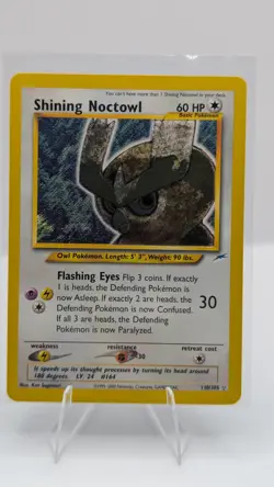 Pokemon Card WOTC VTG Shining Noctowl 110/105 Neo Destiny Holo NM - Image 1