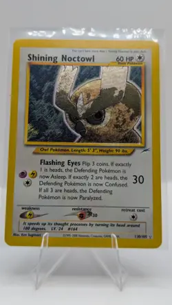 Pokemon Card WOTC VTG Shining Noctowl 110/105 Neo Destiny Holo NM - Image 2