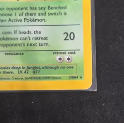 Victreebel 1st Edition Holo Jungle #14 Vintage 1999 Pokemon Trading Card Game - Image 5