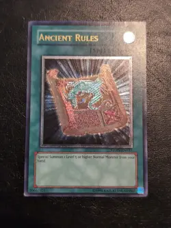 Yu-Gi-Oh! ULTIMATE RARE HOLO CARD ANCIENT RULES STON-EN037 LP/MP - Image 1