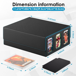 Card Deck Case with Commander Display Windows, Trading Card Storage Box Magic Co - Image 2