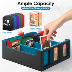 Card Deck Case with Commander Display Windows, Trading Card Storage Box Magic Co - Image 3