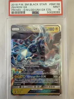 Pokemon Zekrom GX SM Promos #SM138 Holo Card PSA 9 - Image 1
