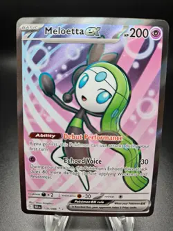 Meloetta EX Full Art 159/086 SV Black Bolt Pokemon Card TCG NM - Image 1