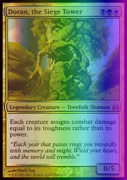 MTG Magic the Gathering Doran, the Siege Tower (3/15) FTV Legends LP FOIL - Image 1