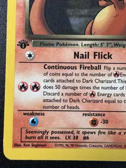 1st Edition Dark Charizard 21/82 Team Rocket WoTC Pokemon Card Rare HP - Image 5