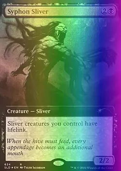 MTG Magic the Gathering Syphon Sliver (634/1431) Secret Lair Drop Series NM FOIL - Image 1