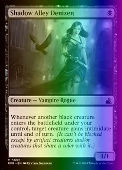 MTG Magic the Gathering Shadow Alley Denizen (92/497) Ravnica Remastered NM FOIL - Image 1