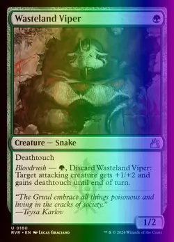 MTG Magic the Gathering Wasteland Viper (160/497) Ravnica Remastered NM FOIL - Image 1