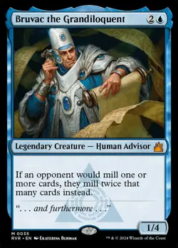 MTG Magic the Gathering Bruvac the Grandiloquent (35/497) Ravnica Remastered LP - Image 1