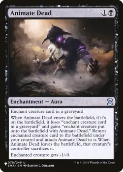MTG Magic the Gathering Animate Dead (420/1358) The List NM - Image 1