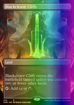 MTG Blackcleave Cliffs (370/530) Phyrexia All Will Be One NM FOIL - Image 1