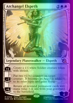 MTG Magic the Gathering Archangel Elspeth (6/548) March of the Machine NM FOIL - Image 1