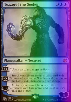 MTG Magic the Gathering Tezzeret the Seeker (62/265) Modern Masters 2015 LP FOIL - Image 1
