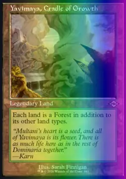 MTG Yavimaya, Cradle of Growth (441e/765) Modern Horizons 2 NM FOIL- ETCHED - Image 1