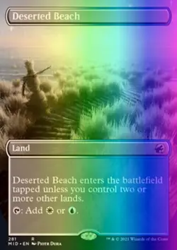 MTG Magic the Gathering Deserted Beach (281/553) Innistrad Midnight Hunt NM FOIL - Image 1