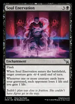 MTG Magic the Gathering Soul Enervation (106/462) Murders at Karlov Manor NM - Image 1