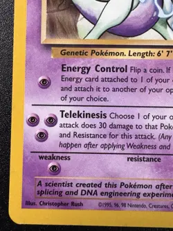 Mewtwo Wizards Promo 12 WoTC 2000 Nintendo Power Magazine Pokemon Card Rare MP - Image 5