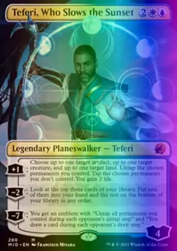 MTG Teferi, Who Slows the Sunset (280/553) Innistrad Midnight Hunt NM FOIL - Image 1