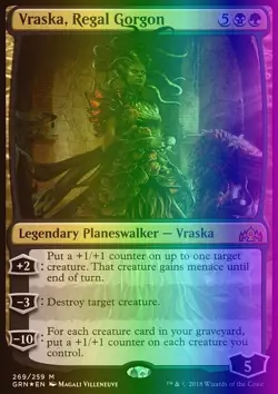 MTG Magic the Gathering Vraska, Regal Gorgon (269/291) Guilds of Ravnica NM FOIL - Image 1
