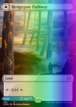 MTG Magic the Gathering Hengegate Pathway (293/551) Kaldheim NM FOIL - Image 1