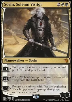 MTG Magic the Gathering Sorin, Solemn Visitor (202/282) Khans of Tarkir NM - Image 1