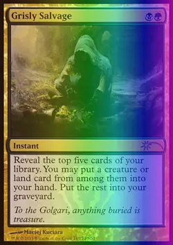 MTG Magic the Gathering Grisly Salvage (11/12) Friday Night Magic 2013 LP FOIL - Image 1