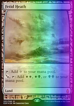 MTG Magic the Gathering Fetid Heath (31/45) Zendikar Expeditions NM FOIL - Image 1