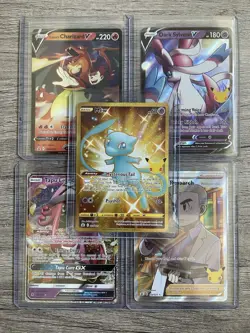 Pokemon TCG Mew (Secret) Celebrations 025/025 Holo Secret Rare - 5 Card Lot - NM - Image 1