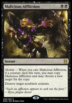 MTG Magic the Gathering Malicious Affliction (96/265) Eternal Masters LP - Image 1