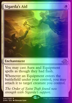 MTG Magic the Gathering Sigarda's Aid (41/234) Eldritch Moon LP FOIL - Image 1