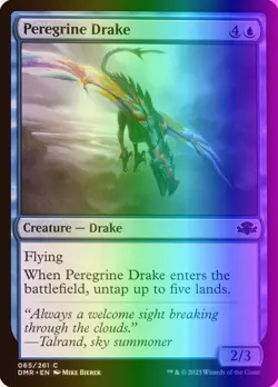 MTG Magic the Gathering Peregrine Drake (65/520) Dominaria Remastered NM FOIL - Image 1