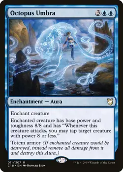 MTG Magic the Gathering Octopus Umbra (11/358) Commander 2018 LP - Image 1