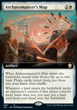 MTG Magic the Gathering Archaeomancer's Map (339/465) Commander 2021 NM - Image 1