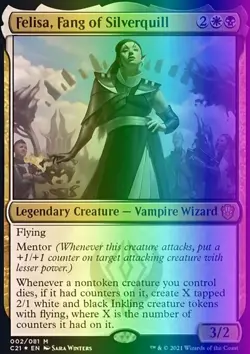 MTG Felisa, Fang of Silverquill (2/465) Commander 2021 LP FOIL - Image 1