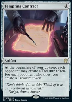 MTG Magic the Gathering Tempting Contract (78/465) Commander 2021 LP - Image 1