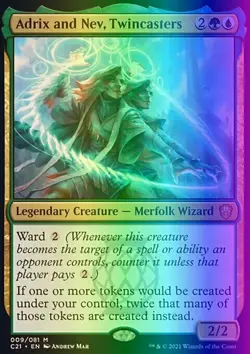 MTG Adrix and Nev, Twincasters (9/465) Commander 2021 LP FOIL - Image 1